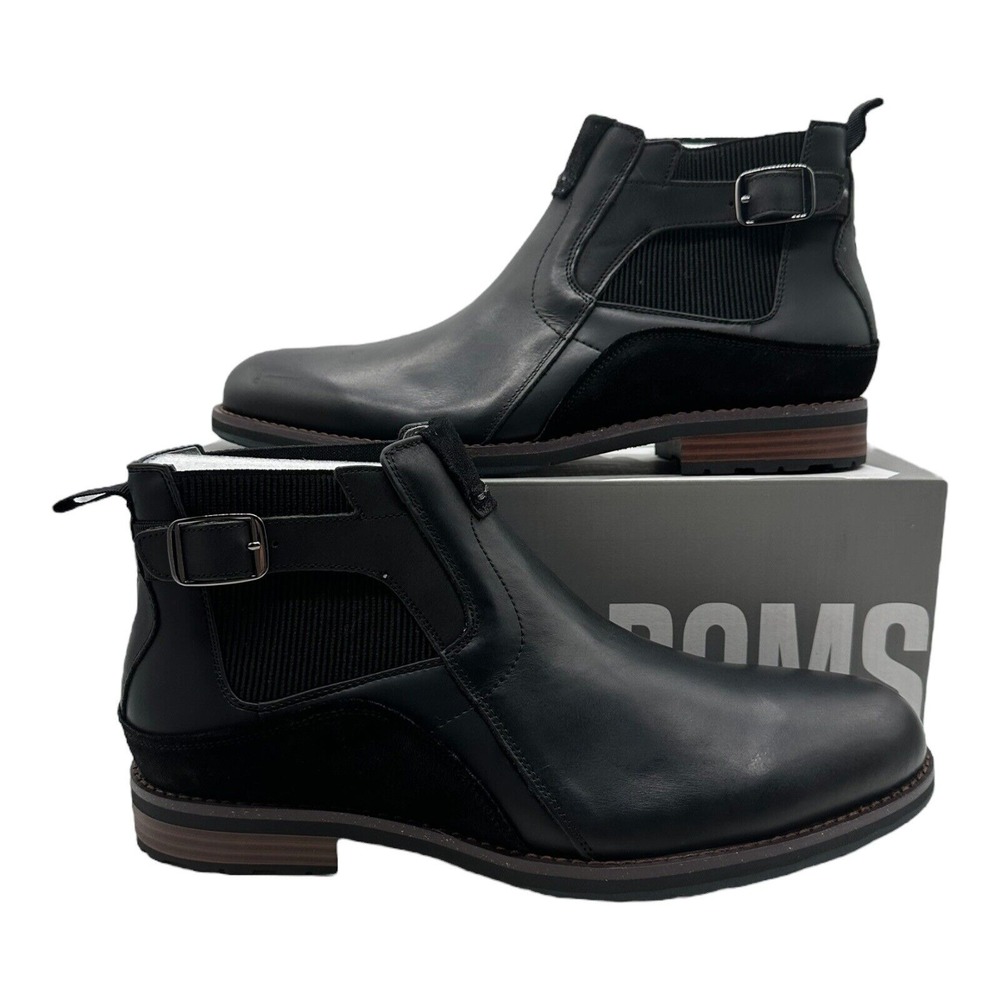 Stacy Adams Men's Oskar Plain Toe Chelsea Boot Black Leather 25554 Size 10 M